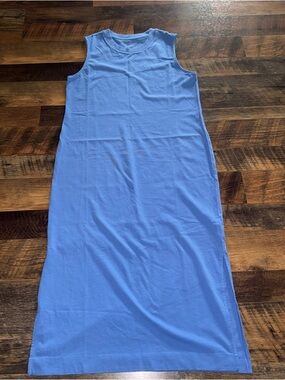 Everlane Bright Blue Sleeveless T-Shirt Dress